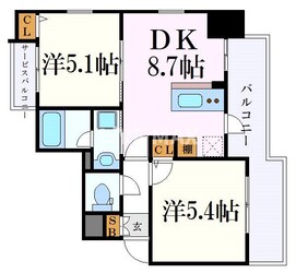 エステムプラザ名古屋駅前プライムタワーの物件間取画像